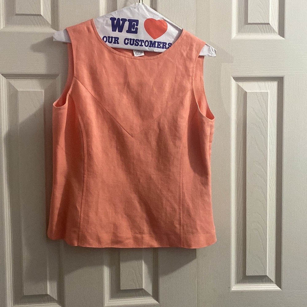 Peach Linen Top